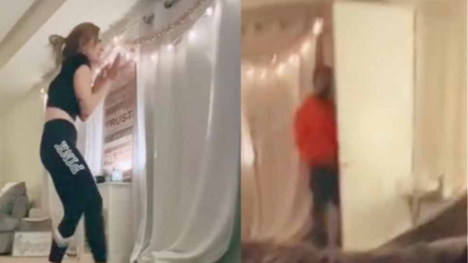 Χόρευε μόνη στο σπίτι όταν ξαφνικά είδε μπροστά της τον εισβολέα (ΒΙΝΤΕΟ)