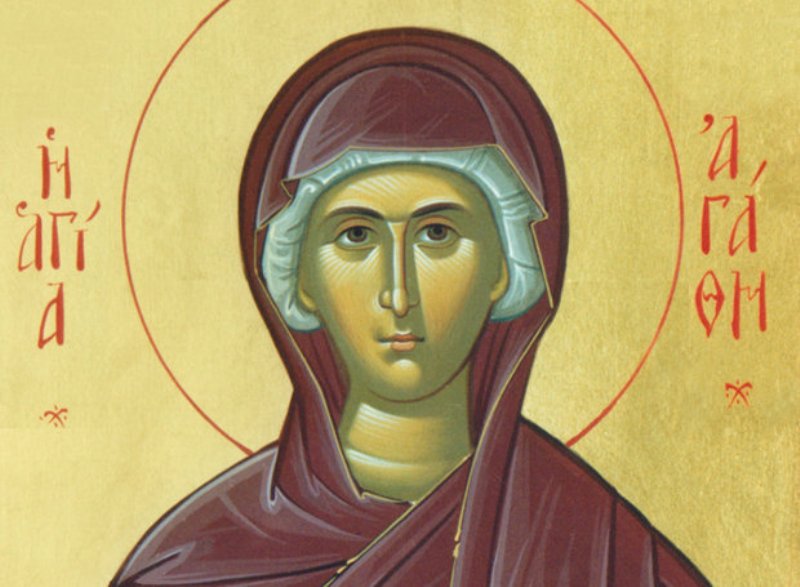 Εορτολόγιο: Σήμερα 5 Φεβρουαρίου γιορτάζει η Αγία Αγάθη