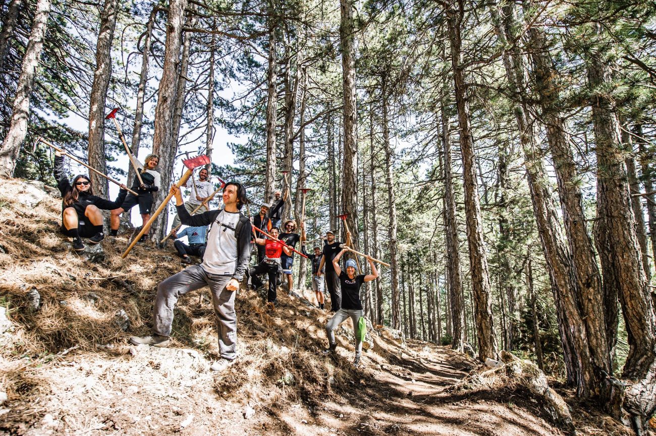 Με επιτυχία ολοκληρώθηκε η δράση εθελοντικής κατασκευής & συντήρησης ποδηλατικών μονοπατιών στον Όλυμπο