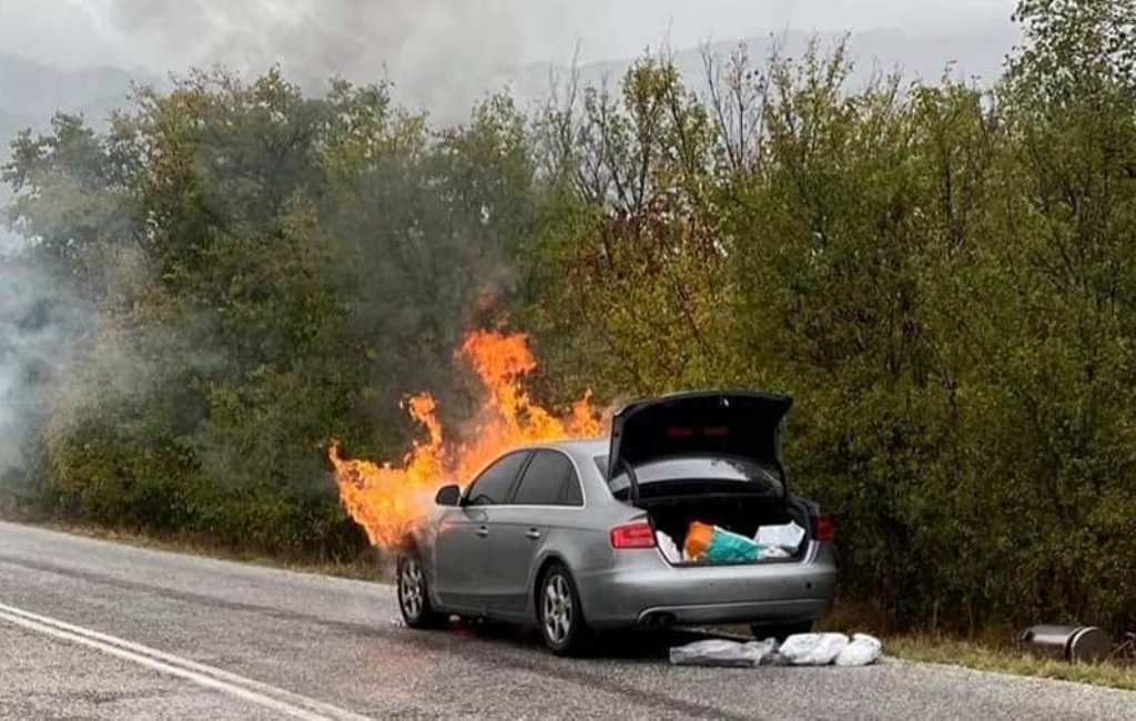 Είχε άγιο ο Παναγιώτης Ψωμιάδης: Πήρε φωτιά το αυτοκίνητό του ενώ οδηγούσε (ΦΩΤΟ)