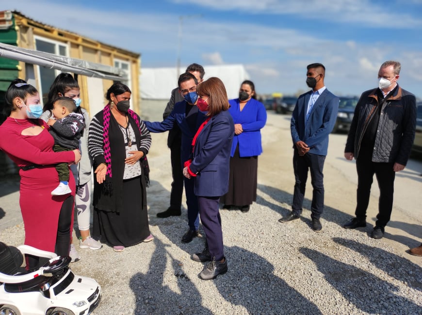 Κατερίνη: Στον καταυλισμό των Ρομά στον Πέλεκα η Πρόεδρος της Δημοκρατίας Κατερίνα Σακελλαροπούλου