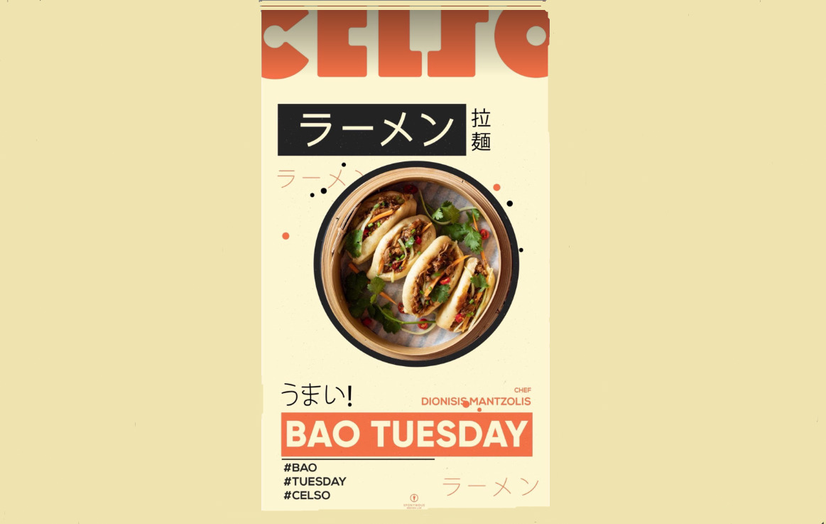 Celso bar: Kάθε Τρίτη – Bao Tuesday
