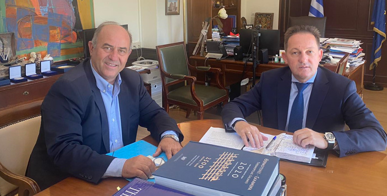 Δήμος Δίου-Ολύμπου: Συνάντηση του Δημάρχου Βαγγέλη Γερολιόλιου με τον αν. υπ. Εσωτερικών Στέλιο Πέτσα