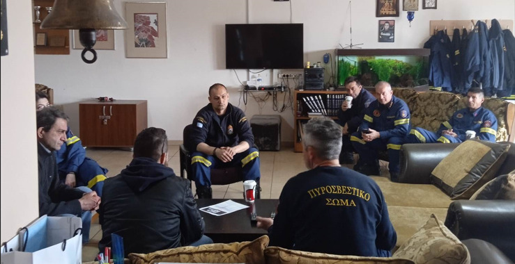 Περιοδεία του ΚΚΕ στην Πυροσβεστική Υπηρεσία Κατερίνης