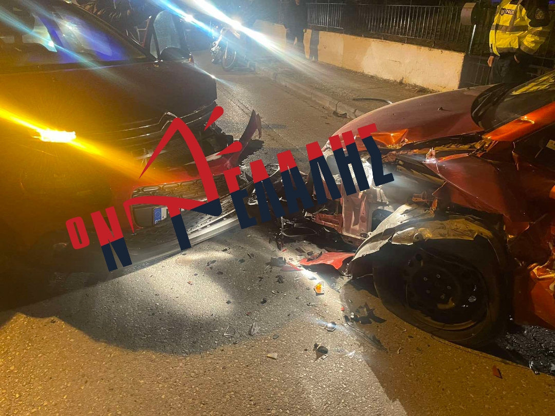 Κατερίνη: Τροχαίο με σφοδρή σύγκρουση δυο Ι.Χ.