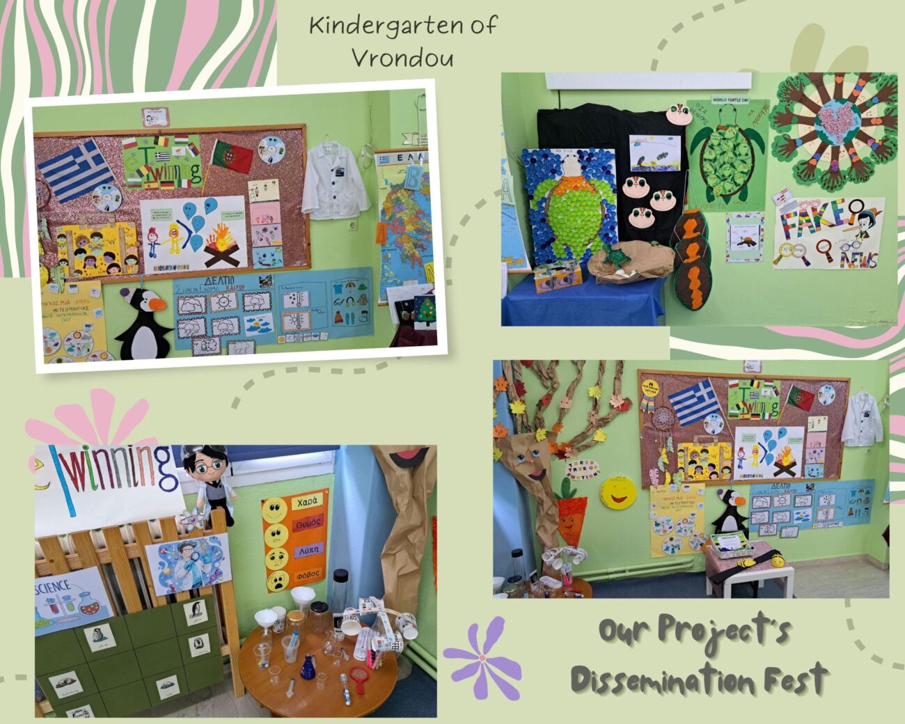 Γιορτή παρουσίασης του Ευρωπαϊκού Προγράμματος eTwinning:«Beebot discovers the Life Cycles», στο Νηπιαγωγείο Βροντούς