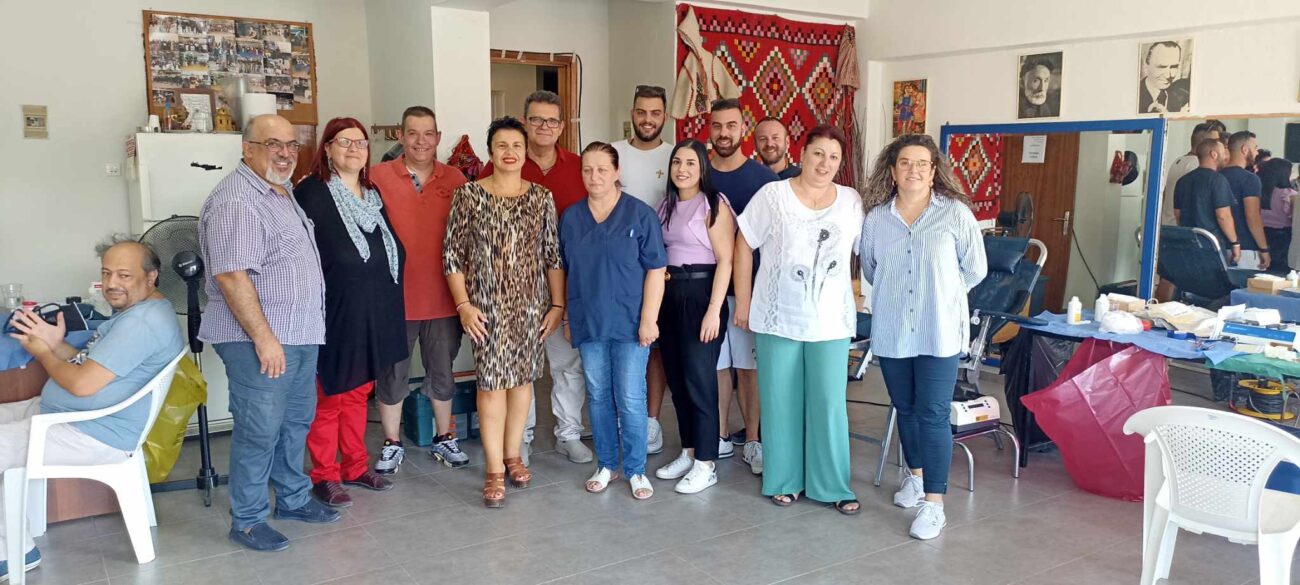 Εθελοντική αιμοδοσία απο το Εργαστήρι Κρητικής Παράδοσης και Πολιτισμού Πιερίας «Το ξαθέρι»