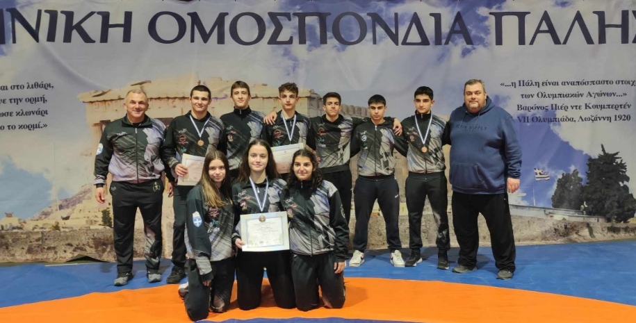 Τέσσερα πανελλήνια μετάλλια οι Ολύμπιοι Κατερίνης στην πάλη