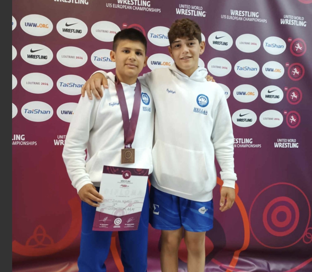 Χάλκινο Μετάλλιο για τον Νίκο Ζινίσα του Αρχέλαου στο Πανευρωπαϊκό Πρωτάθλημα Πάλης U15