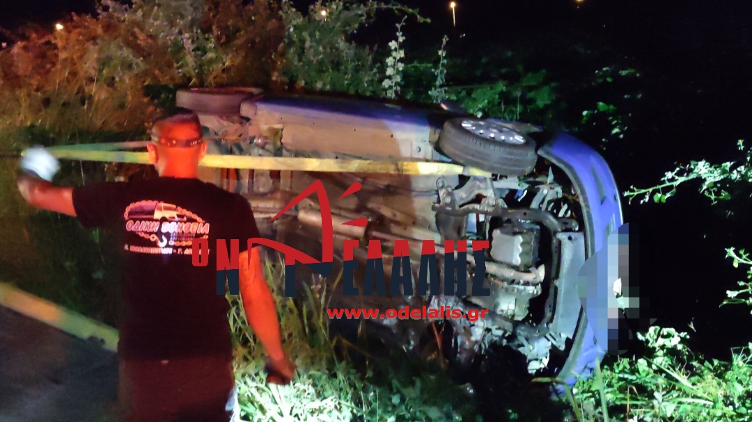 Άγιο είχε οδηγός αυτοκινήτου που τούμπαρε εκτός δρόμου (video)