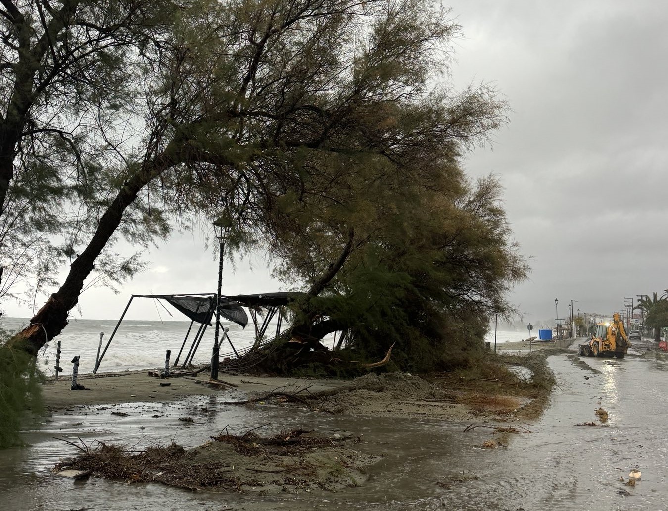 Προβλήματα και καταστροφές στη Νότια Πιερία λόγω κακοκαιρίας
