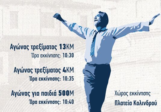 Πρώτη Αθλητική Εκδήλωση στον Κολινδρό «Στα βήματα του Ζορμπά» Κυριακή 16 Μαρτίου 2025