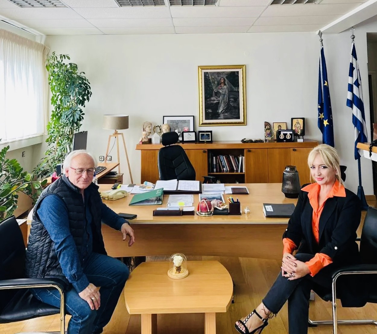 Εθιμοτυπική και όχι μόνον επίσκεψη του ΟΡ.ΦΕ.Ο. στην Αντιπεριφερειάρχη Πιερίας Σοφία Μαυρίδου