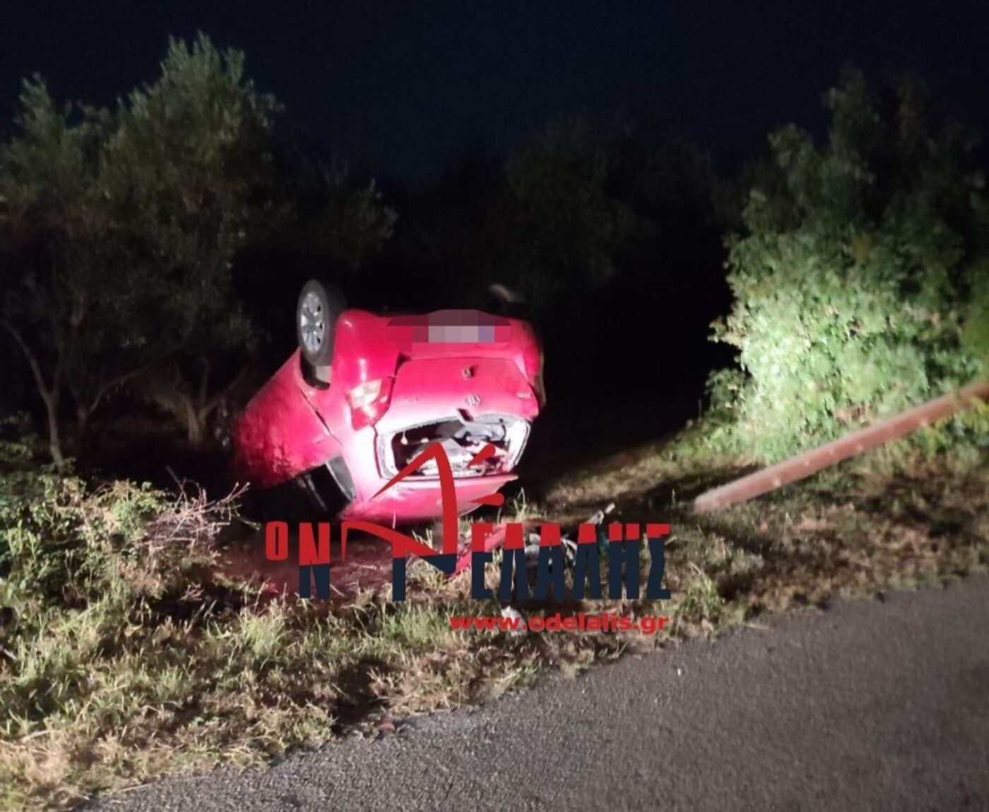 Λεπτοκαρυά: Όχημα ανατράπηκε και κατέληξε σε ελαιώνα! (vid)