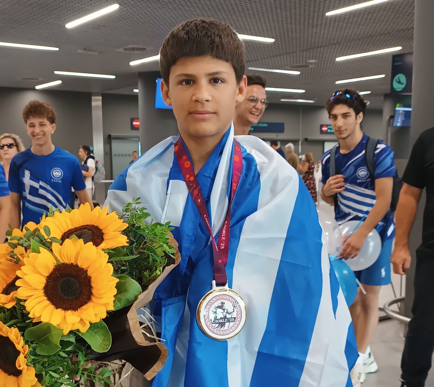 Ο Αρχέλαος συγχαίρει τον αθλητή του και Πρωταθλητή Ευρώπης στην πάλη Ν. Ζινίσα