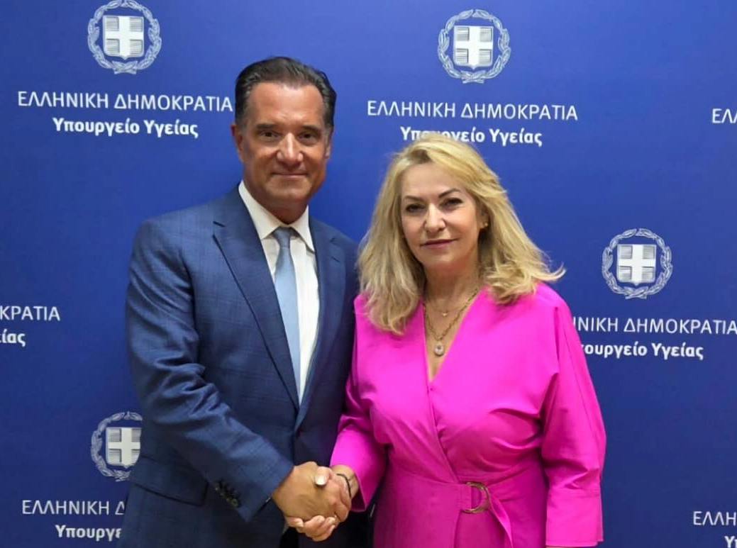 Συνάντηση της Άννας Μάνη με τον υπουργό Υγείας Άδωνι Γεωργιάδη